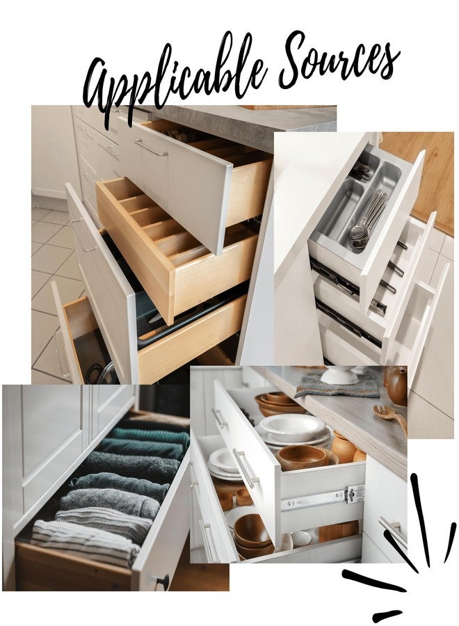 KRESHU 16 Inches Drawer Channel Push to Open Drawer Slides Ball Bearing Runners | 3-Sections Fold Expandable to 30.9 Inches | for Wooden and Metal Drawers in Kitchen | 100 lbs Weight Capacity (1-Pair) - Image 3